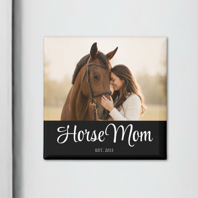 Imán Regalo de Foto de Mamá de Caballo Establecida (Subido por el creador)