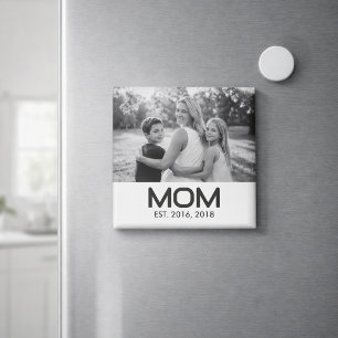 Imán Regalo de Foto de Mamá Establecida
