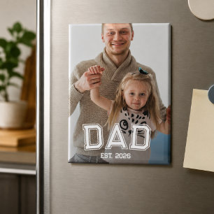 Imán Regalo de foto de padre establecido año nuevo padr