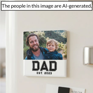 Imán Regalo de Foto de Papá Establecido