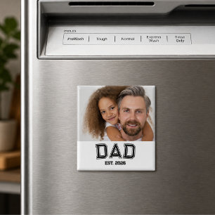 Imán Regalo de foto del Año de Establecimiento del Papá
