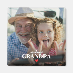 Imán Regalo de foto del mejor abuelo del mundo para abu