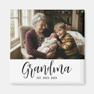 Imán Regalo de foto establecida de la abuela