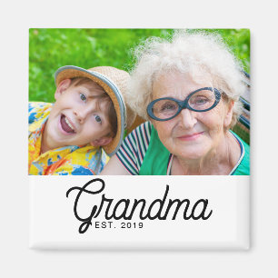 Imán Regalo de foto establecida para la abuela