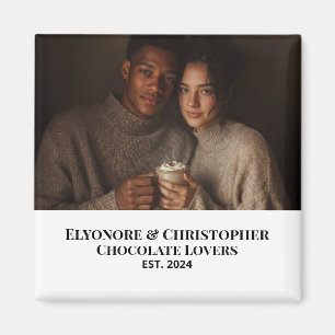 Imán Regalo de Foto Establecida para Pareja Amante del