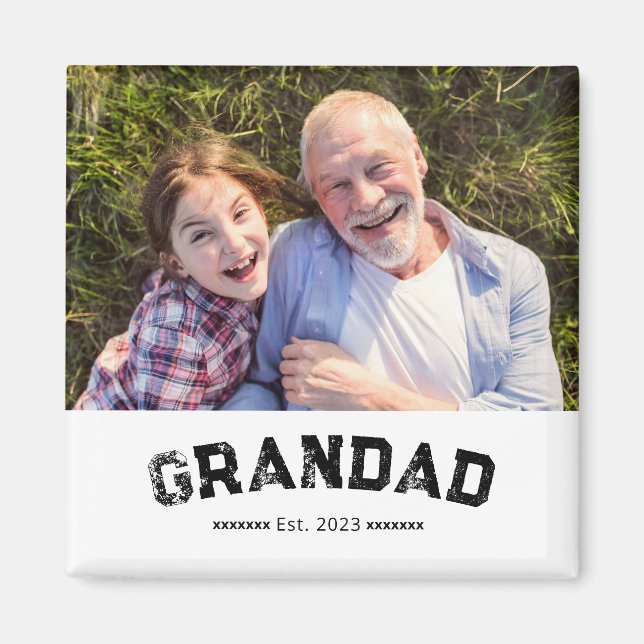 Imán Regalo de Foto Establecido Abuelo (Frente)