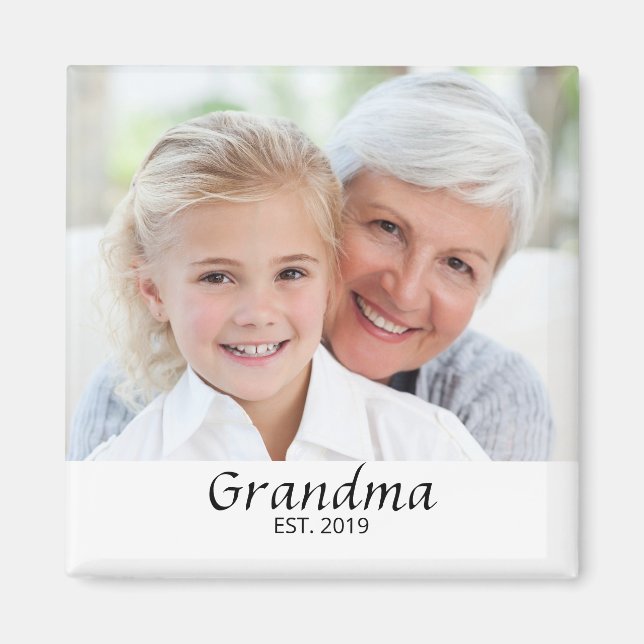 Imán Regalo de Foto Establecido de la Abuela (Frente)