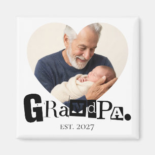 Imán Regalo De Foto Establecido Para Abuelo