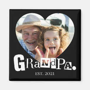 Imán Regalo De Foto Establecido Para Abuelo
