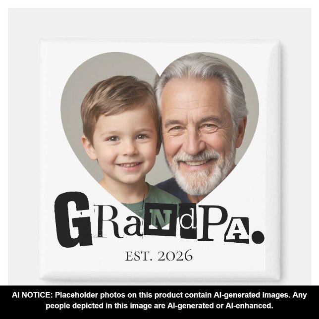 Imán Regalo De Foto Establecido Para Abuelo (Subido por el creador)