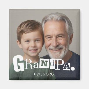 Imán Regalo De Foto Establecido Para Abuelo