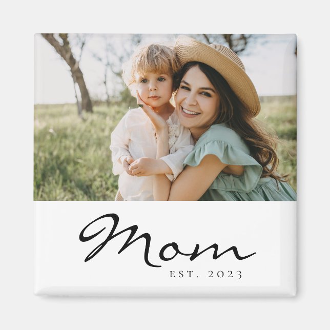 Imán Regalo de Foto Establecido por Mamá (Frente)
