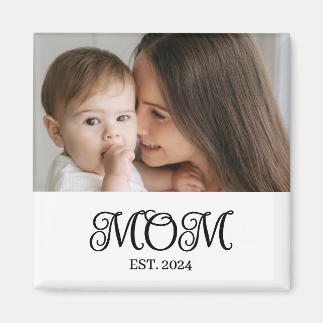 Imán Regalo de Foto Establecido por Mamá (Frente)