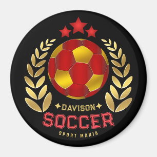 Imán Regalo de fútbol personalizado para jugadores y af