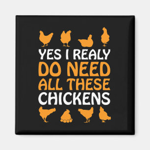 Imán Regalo de gallinas divertido regalo de amante de g