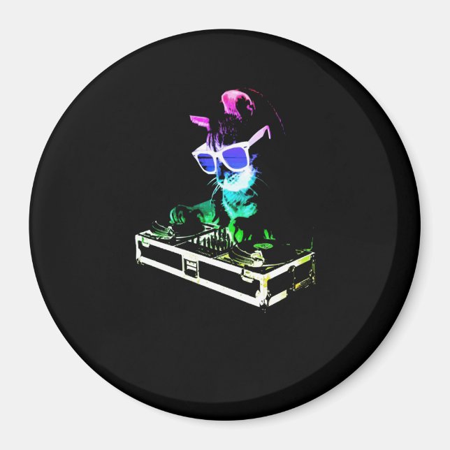 Imán Regalo de gato | Cat DJ Really Guay (Frente)