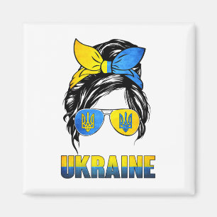 Imán Regalo de Gles de Ucrania con moño desordenado con