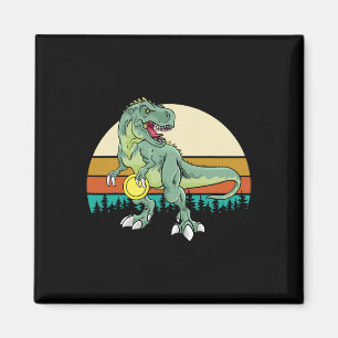 Imán Regalo de golfista de dinosaurio Dino Retro T Rex