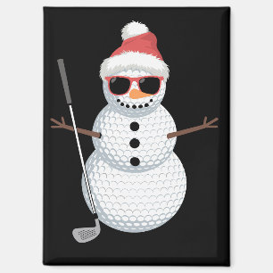 Imán Regalo de golfista de Navidad de bola de golf de m