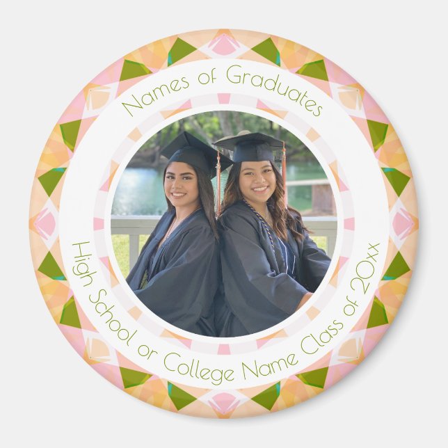 Imán Regalo de graduación de los mejores amigos de colo (Frente)
