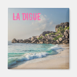 Imán Regalo de Grand Anse Seychelles La Digue Beach