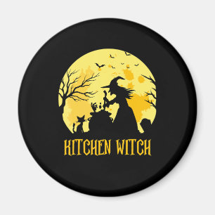 Imán Regalo de halloween para la cocina del chef   bruj