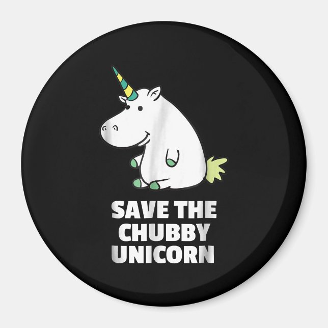 Imán Regalo de Hippo Lover| Hippo de Chubby Unicorn| Hi (Frente)