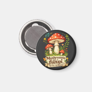 Imán Regalo de hongos divertidos del bosque para buscad