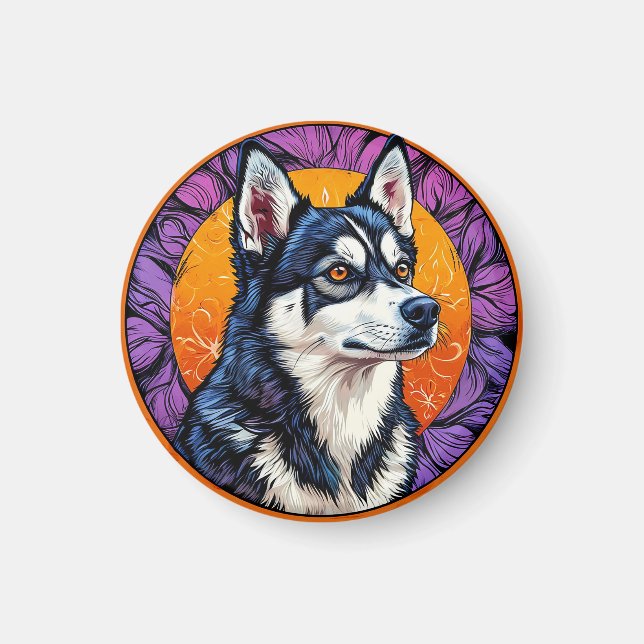 Imán Regalo de Husky Siberiano (Frente)