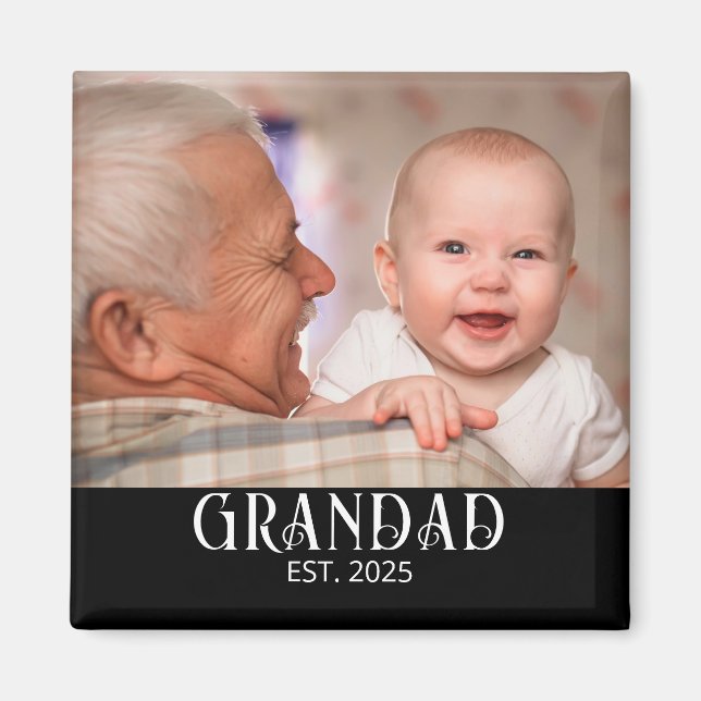 Imán Regalo de Iman de Foto Establecido Abuelo (Frente)
