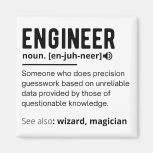 Imán Regalo de ingeniería de definición de ingeniero