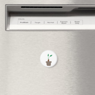 Imán Regalo de jardinero de brote en maceta minimalista