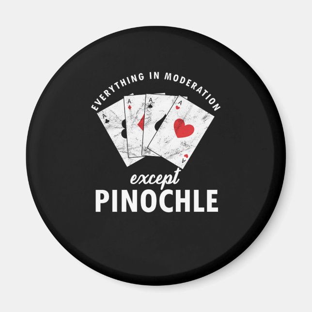 Imán Regalo de juego de tarjetas Penuchle Binocle (Frente)