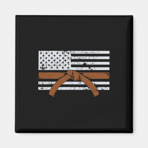 Imán Regalo de Karate de la Bandera Americana Comt de T