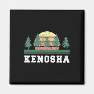 Imán Regalo de Kenosha Retro Vintage City Men