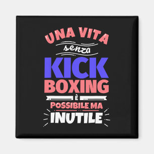 Imán Regalo de Kickboxing Divertido Deporte Atlético -