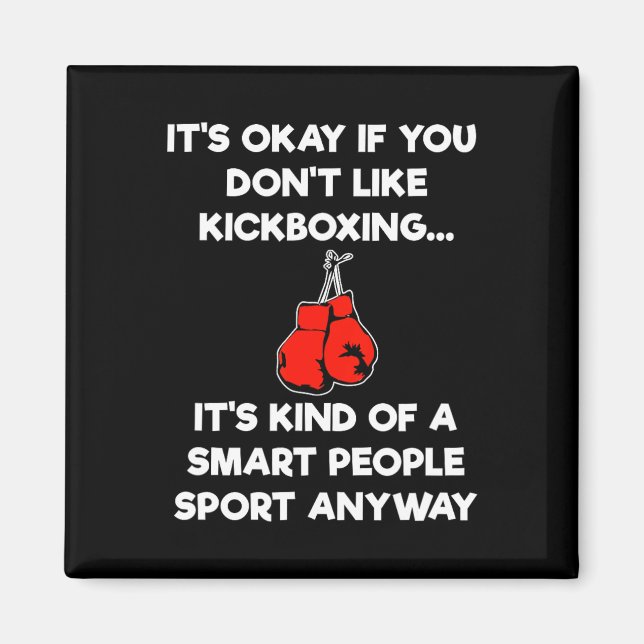 Imán Regalo de Kickboxing - Kickboxer Inteligente Diver (Frente)