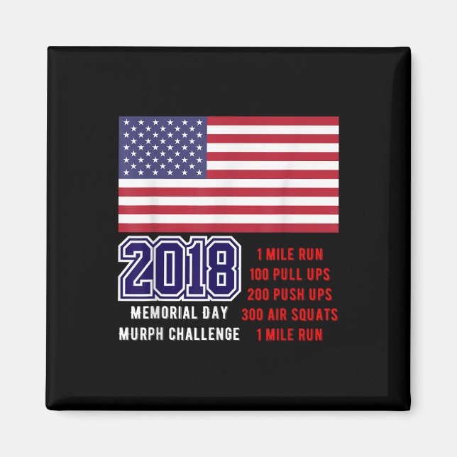 Imán Regalo de la camiseta Murph Challenge 2018 para el (Frente)
