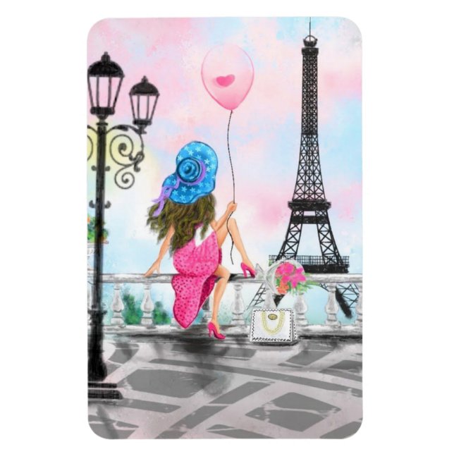Imán Regalo De La Torre Eiffel De París (Vertical)