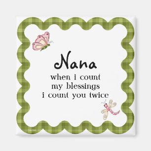 Imán Regalo de las bendiciones de Nana de la abuela de