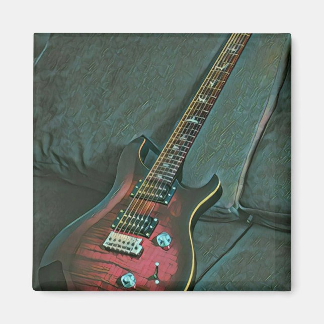 Imán regalo de los amantes de la guitarra (Frente)