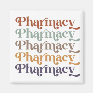 Imán Regalo de los estudiantes de farmacia retro