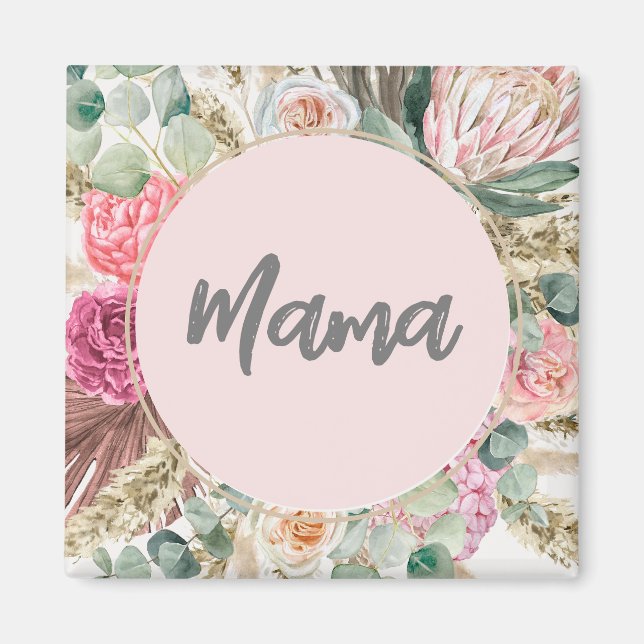 Imán Regalo de lujo Mama Floral para el día de la madre (Frente)