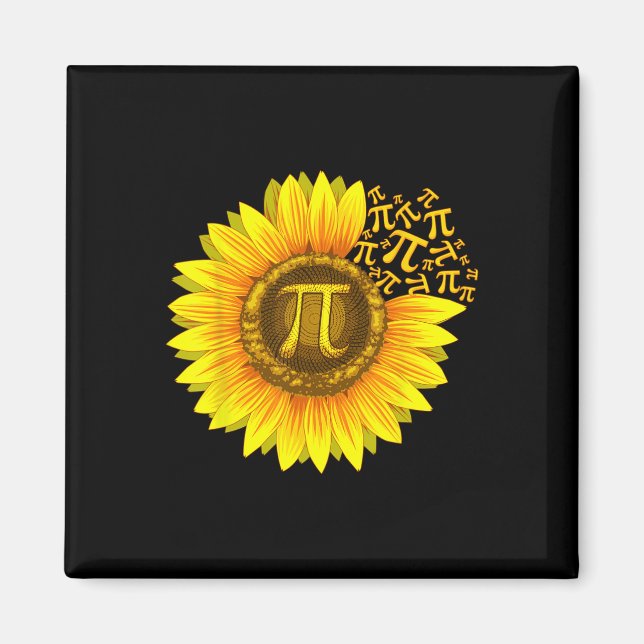 Imán Regalo de maestro de matemáticas de girasol para m (Frente)