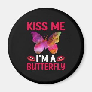 Imán Regalo de mariposa Bésame Soy Una Mariposa
