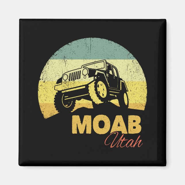 Imán Regalo de Moab Utah para despegar - souvenir de Ut (Frente)