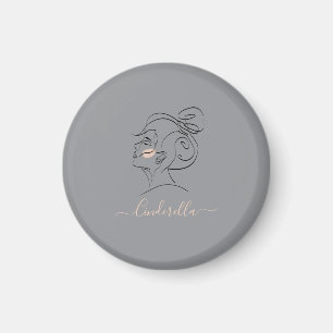 Imán Regalo de Monograma de Diseño Moderno Personalizad