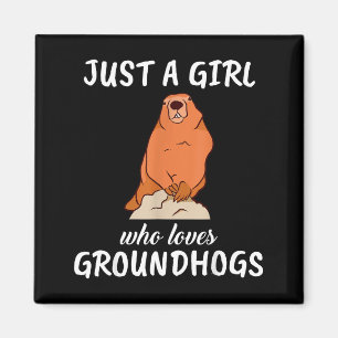 Imán Regalo de mujeres solo una chica que ama marmotas 