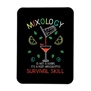 Imán Regalo de Navidad Bartender Mixólogo