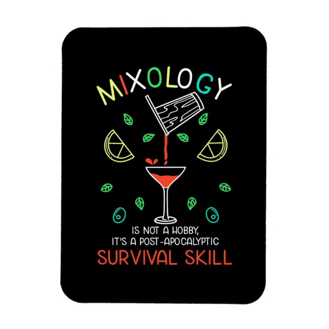 Imán Regalo de Navidad | Bartender Mixólogo (Vertical)